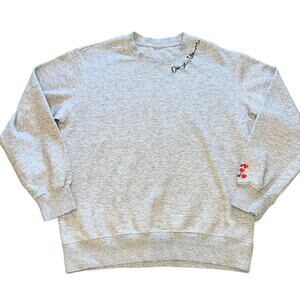 Gray Embroidered dog mom long sleeved sweatshirt - fits like size small